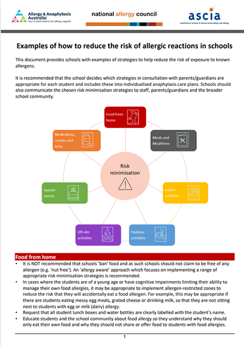 NAC Strategies to reduce the risk in schools