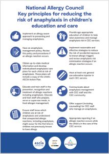 Key principles for reducing the risk of anaphylaxis
