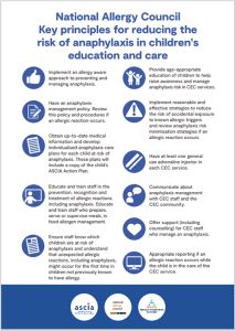 Key principles for reducing the risk of anaphylaxis