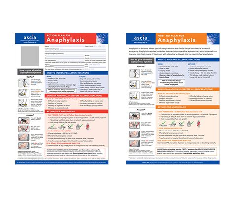 ASCIA Action Plans for anaphylaxis